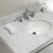 Fauceture KVPB3622M86 36" Console Sink with Brass Legs (8-Inch, 3 Hole), Marble White/Polished Nickel KVPB3622M86 - alternate 4